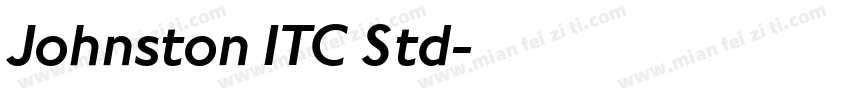 Johnston ITC Std字体转换